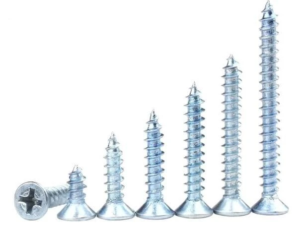 Blue White Zinc Coated Screw